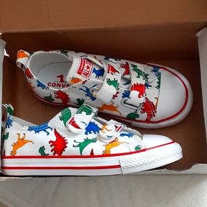 Kids dinosaur converse sneakers